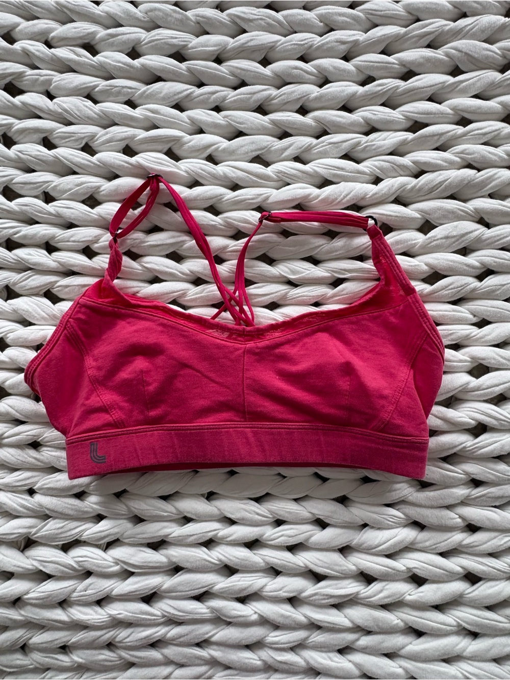 Lole Hot Pink Strappy Sports Bra